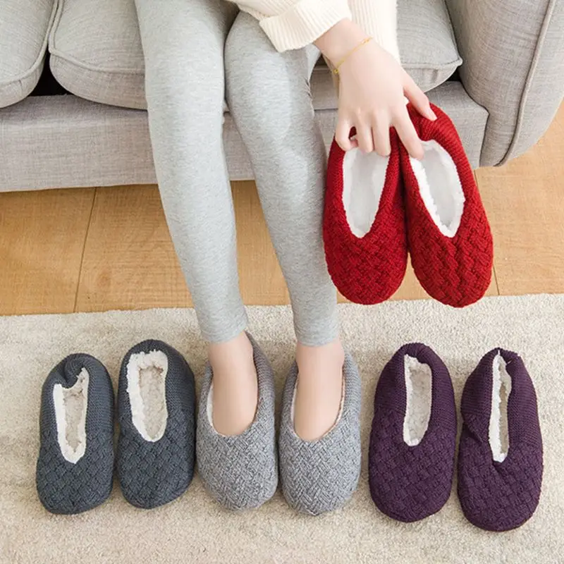 1 пара женские пушистые тапочки носки-тапочки домашние Нескользящие очень удобные короткие носки