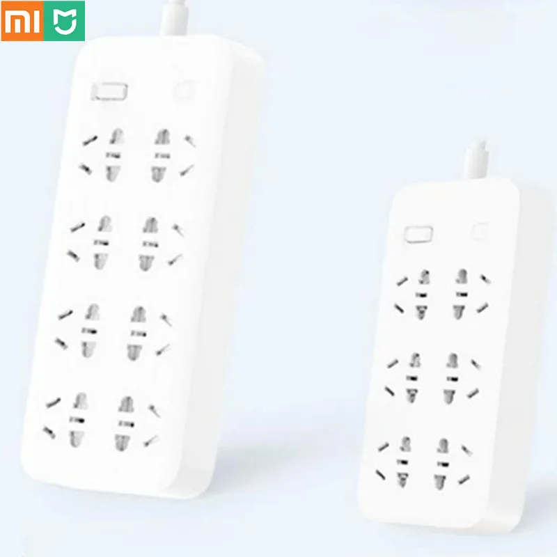 Удлинитель питания Xiaomi Mijia без usb 3/6/8 портов 2500 Вт 10 А 250 В|Удлинители