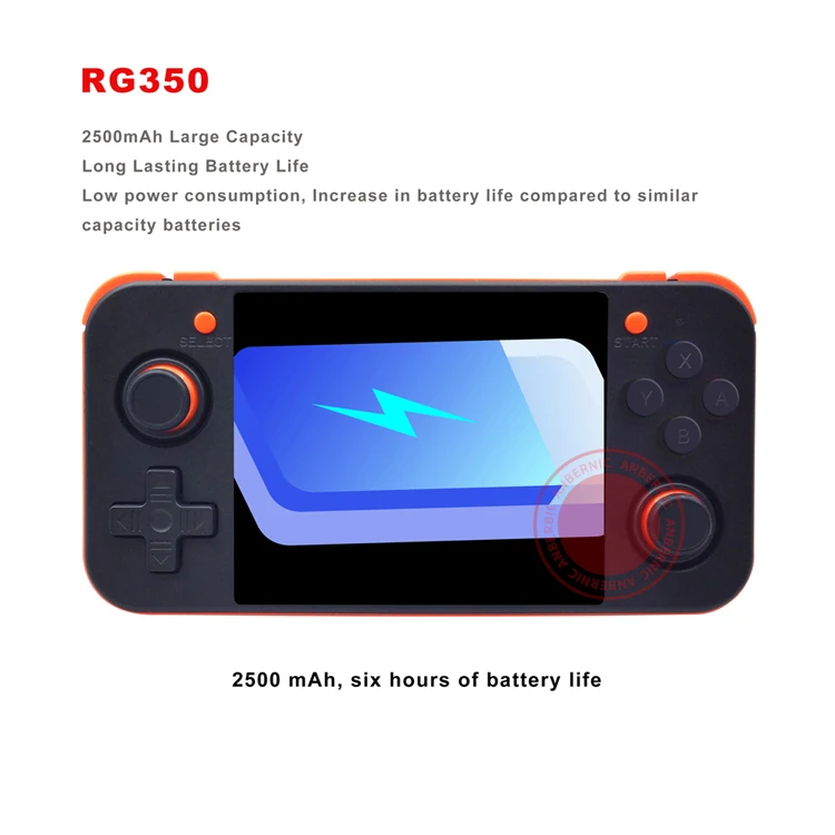 ANBERNIC nuevo juego Retro RG350 consola de videojuegos portátil MINI 64 Bit 3,5 pulgadas pantalla IPS 16G + 32G TF jugador de juegos RG 350 PS1 - 4