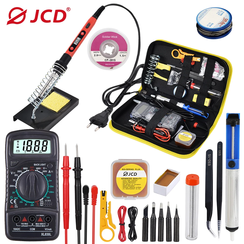 JCD Electric Soldering Iron 80W LCD Digital Display Adjustable temperature soldering iron tips 220V/110V Welding solder tools electric soldering irons Welding Equipment