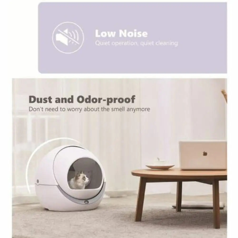 Automatic Self Cleaning Cat Litter Box Cat Sandbox Closed Tray Toilet Rotary Training Detachable Bedpan Smart Cat Litter Box