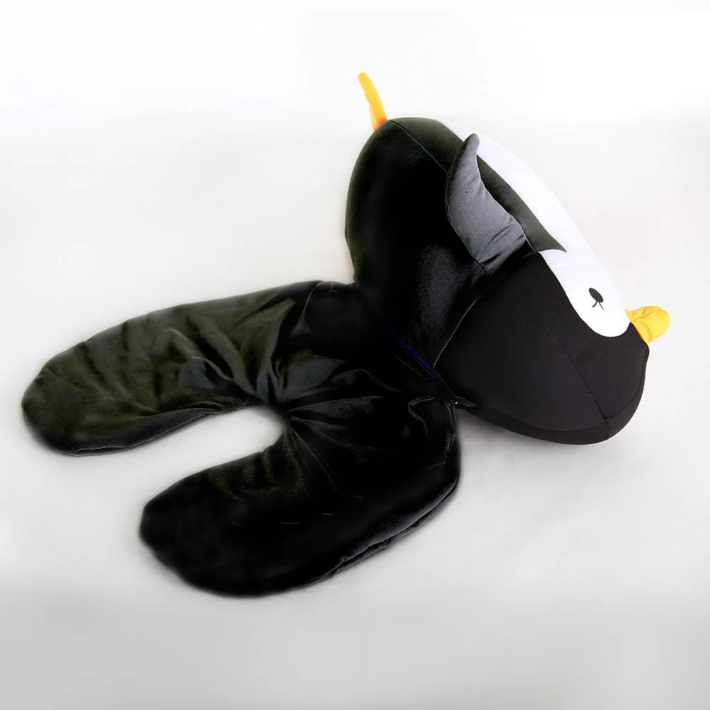 Mylb деформируемые u-образные подушки для шеи Пингвины подушка для отдыха на работе настольная панель подушка для шеи поддерживающая подушка для сиденья подголовник - Цвет: BLACK