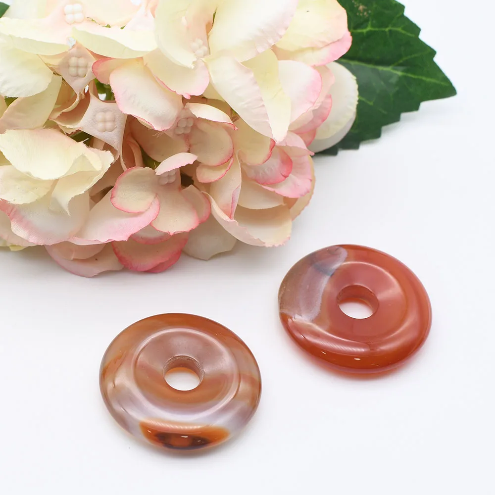 10pcs/lot  49MM Smooth High Quality Round Brown Agate Round Pendant