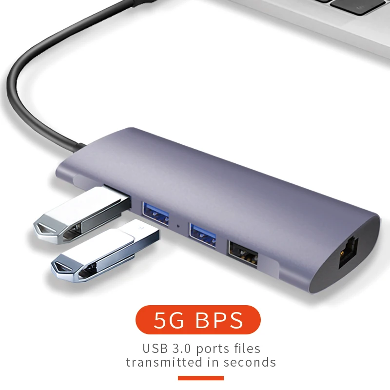 USB концентратор DataRoad 11 в 1 Тип C для мульти 3 0 ноутбука MacBook Pro PD HDMI RJ45 адаптер док