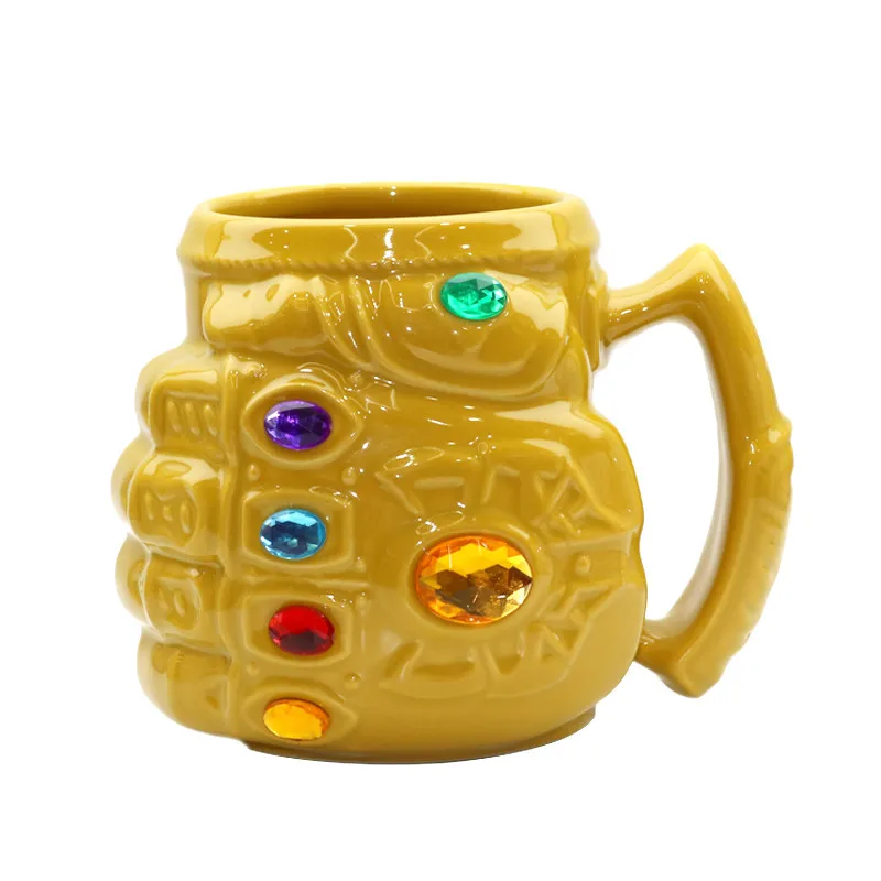 01 500 мл перчатки Marvel, Мультяшные чашки для воды, кофе, молока, чая, завтрака, керамическая кружка для дома, офиса, коллекция чашек, праздничные подарки для детей - Цвет: 01