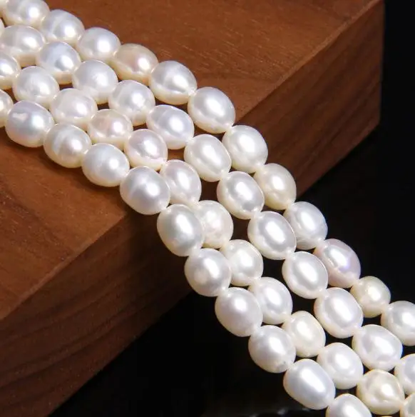 

New Arrival Favorite Pearl Loose Beads White Rice Real Freshwater Pearl Jewelry Making DIY Necklace Bracelet Earrings Women Gift
