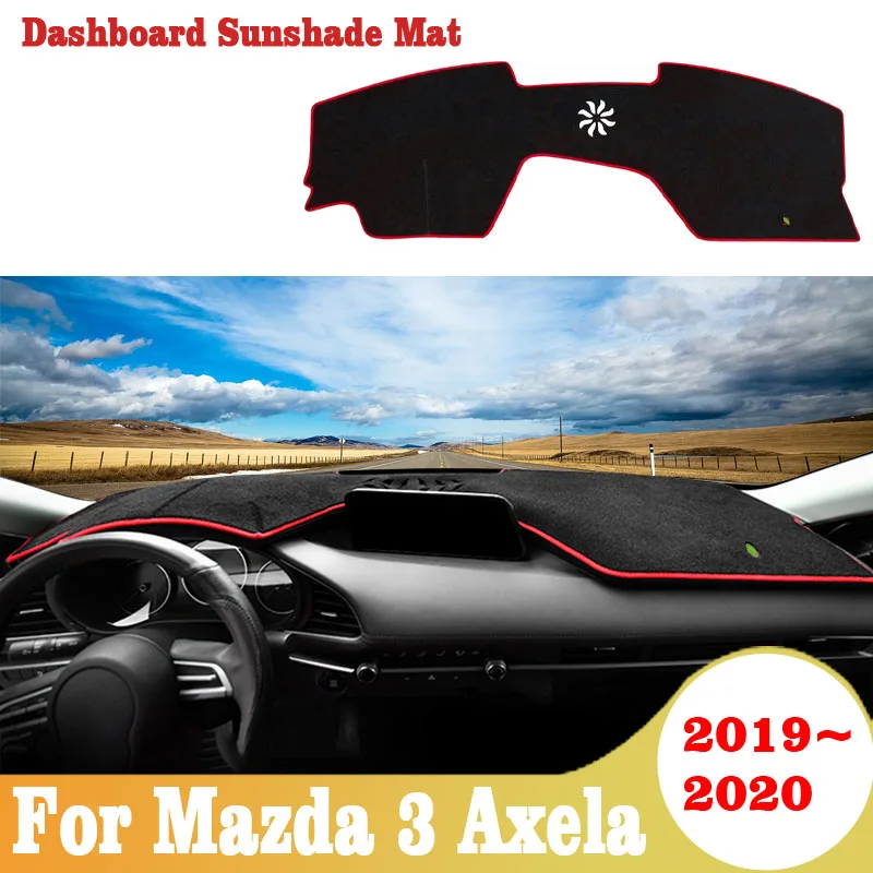 

For Mazda 3 Axela 2019 2020 Car Dashboard Avoid Light Pad Instrument Platform Desk Cover Mats Carpets Auto Decorate Accessories
