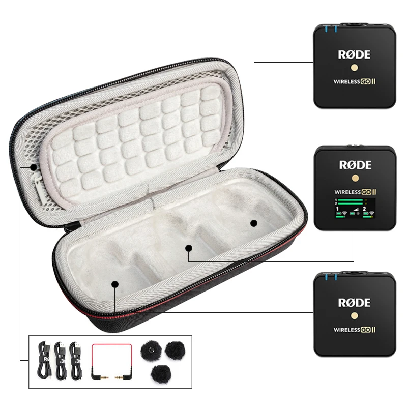For Rode Wireless Go Ii Microphone Waterproof Shockproof Storage