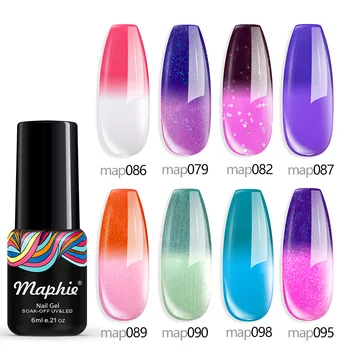 

Maphie 8Pcs/Lot Temperature UV Gel Nail Polish Thermo Chameleon Led Nail Varnish Kits Semi Permanent Glitter Gel Polish Enamel