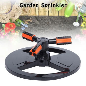 

360 Degree Rotating Automatic Watering Water Saving ABS Garden Sprinkler Yard Built In 3 Nozzles Lawn Agricultural Easy Install