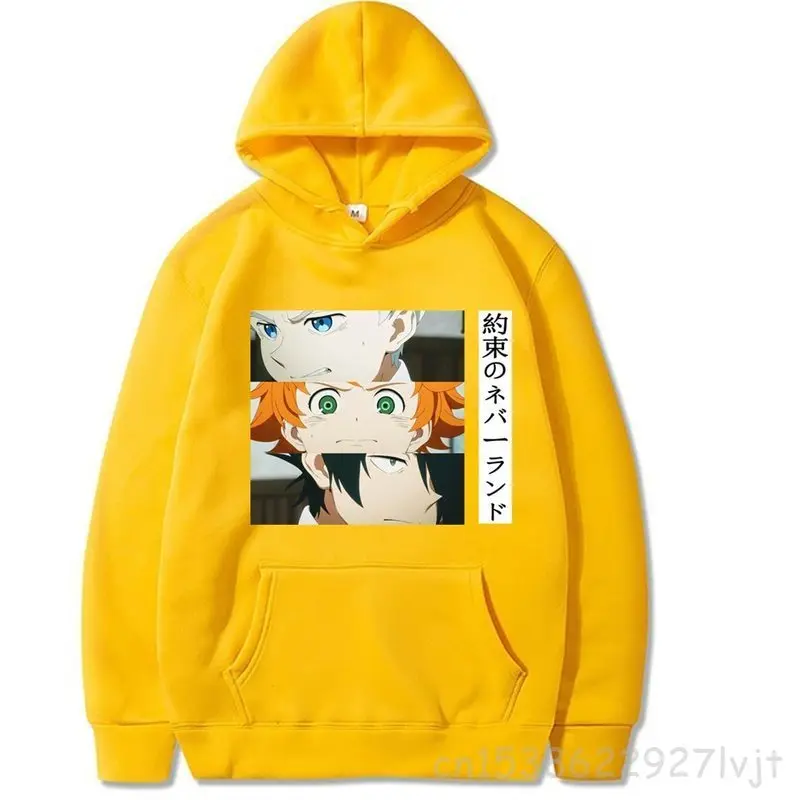 

Anime The Promised Neverland Emma Eyes Hoodies Fashion Men Women Sweatshirts Casual Hooded Harajuku New Sports Hoodie