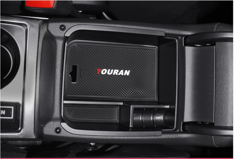 Для VW Touran центральный подлокотник коробка для хранения Контейнер держатель лоток автомобильный Органайзер аксессуары для автомобиля Стайлинг