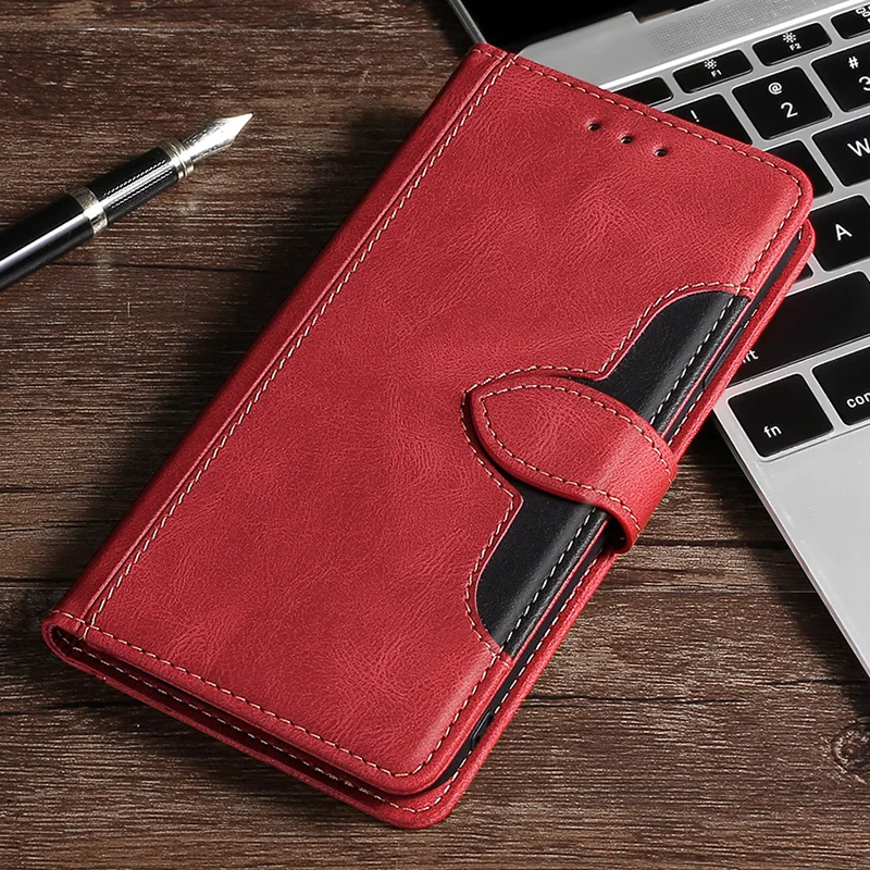 Leather Wallet Phone Case with Magnetic Book Flip Cover