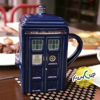 

Mug With Removable Lid Cup creative blue color fashion mug cups DDC-43