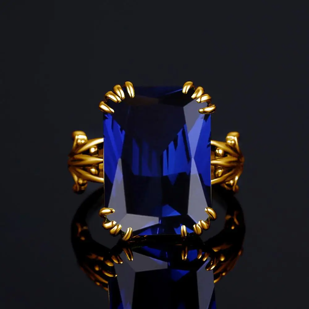 Женское Обручальное кольцо с сапфиром ювелирное изделие из стерлингового