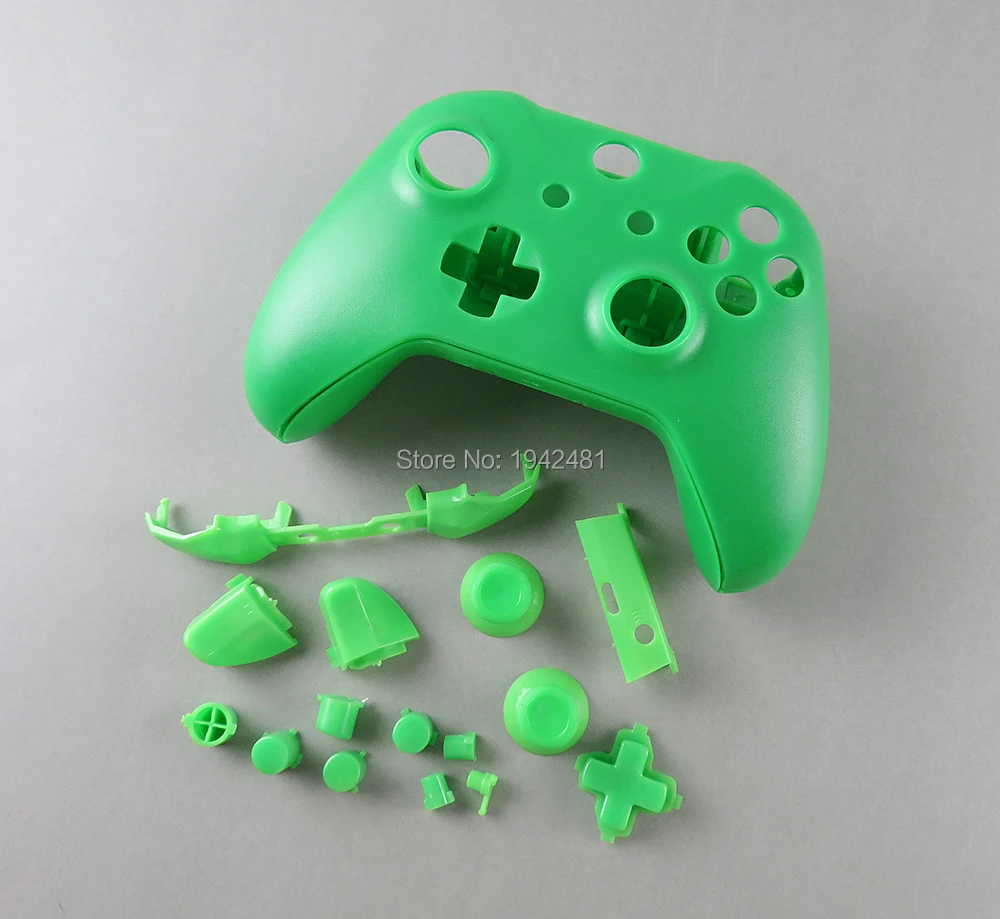 green 3 комплекта для Xbox One S тонкие цвета матовый полный пользовательский чехол кнопка для Xbox One тонкий беспроводной контроллер Крышка Замена - Цвет: green