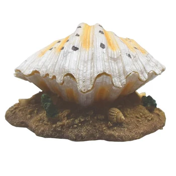 

Resin Fish Tank Landscape Aquarium Decoration Artificial Coral Rockery Shell Ornament Aquatic Reptile Hideout Cave Decor12
