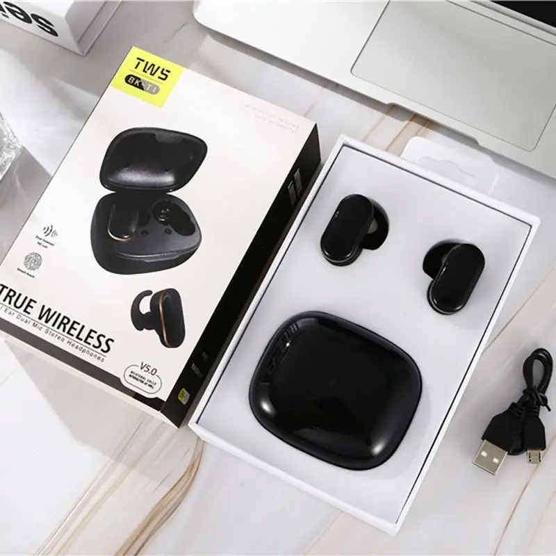 Универсальные беспроводные Bluetooth наушники PK Redmi Airdots стерео наушники в ухо HD микрофон с зарядным устройством прочный