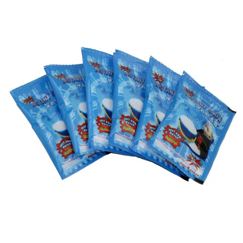 2 шт. искусственный снег мгновенный Snow Powder искусственный Снеж. Порошок пушистая Снежинка супер абсорбент Замороженные вечерние Волшебные реквизит декор для рождественской вечеринки C1460 e