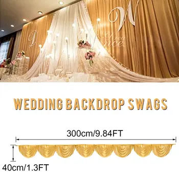 

Good Quality Ice Silk Drape Swag Decoration For Event Party Wedding Backdrop Curtain Stage Background