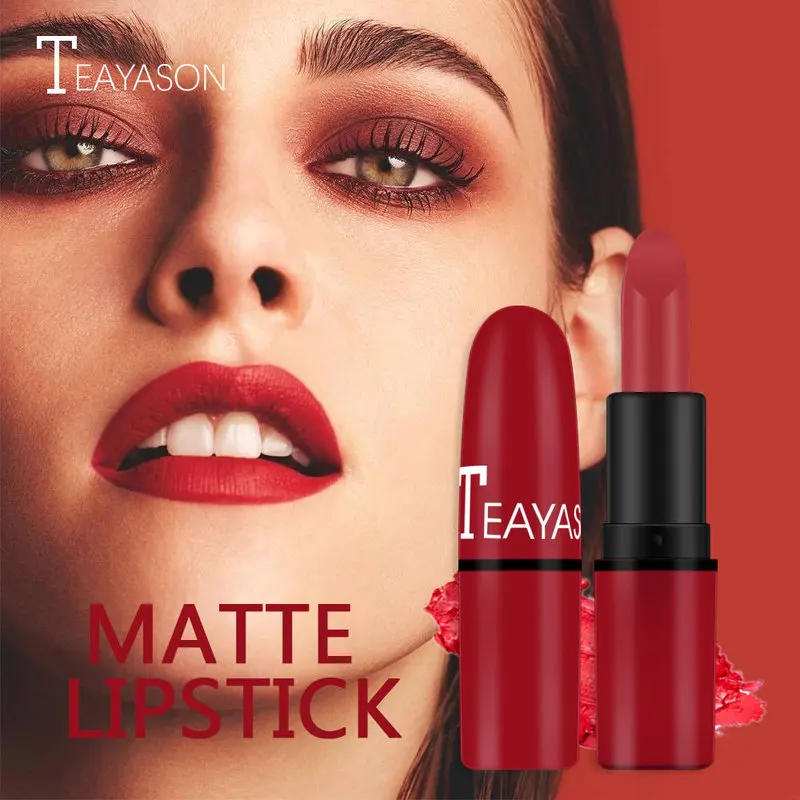 

12 Color Matte Lipstick Waterproof Moisturizing Lasting Non-Stick Cup Does Lip Stick Cosmetic Red Lips Matte Velvet Lip Stick
