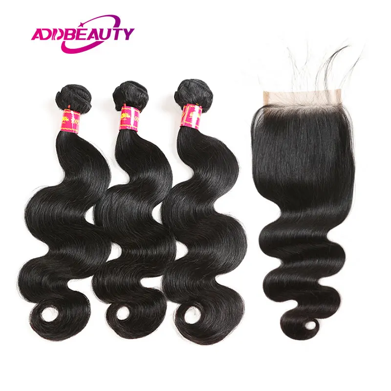 

Body Wave Bundles With Closure Ali Queen 3/4pcs Virgin Brazilian Hair Weave Bundles With 4x4 Transparent HD Swiss Lace Closure