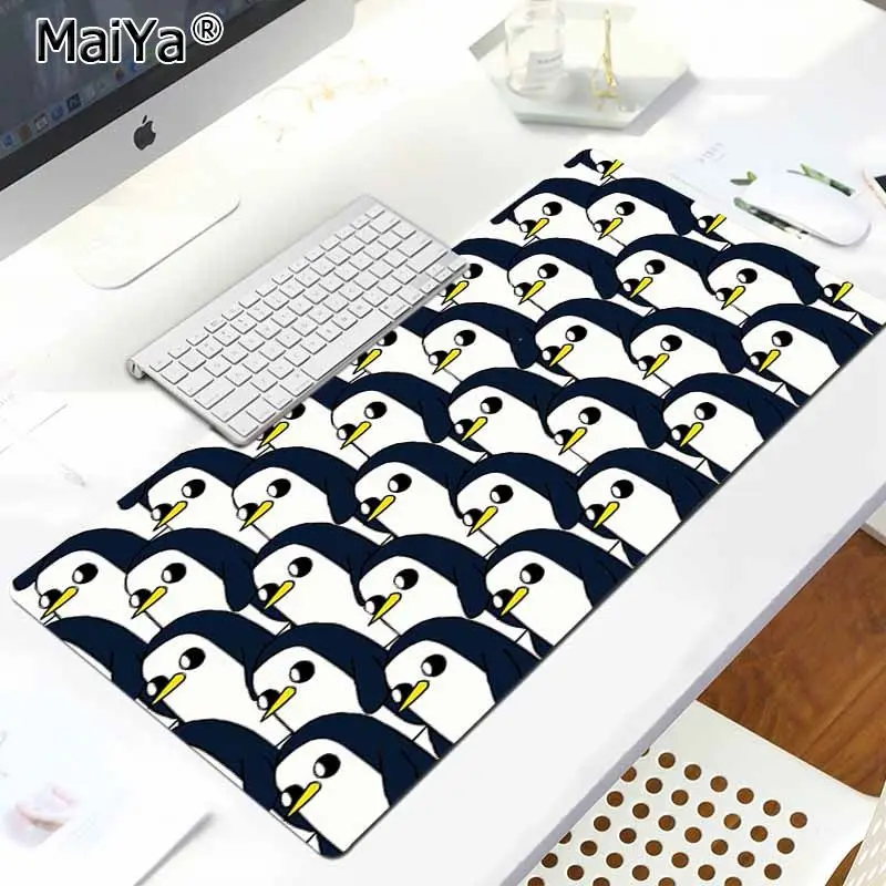 LockEdge 30X90cm MaiYa Лидер продаж милые Мультяшные Пингвины геймерские скоростные мыши розничная маленький резиновый коврик для мыши для ноутбука игровой коврик для мыши - Цвет: LockEdge 30X90cm