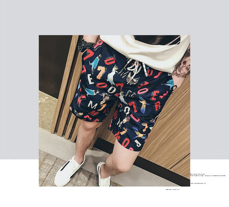 Masculino Mannelijke Bloem Onderbroek Vrije Tijd Fivepence Broek камуфляжные шорты Heren Korte Broek Mannen бермуды Masculina