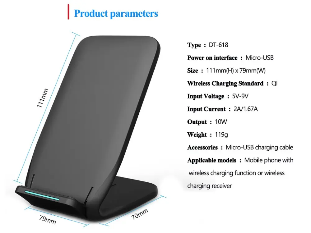 QI 10 Вт мобильный телефон Беспроводная быстрая зарядная станция для huawei p30 pro Аксессуары iphone 8 huawei p30 pro настольная док-станция