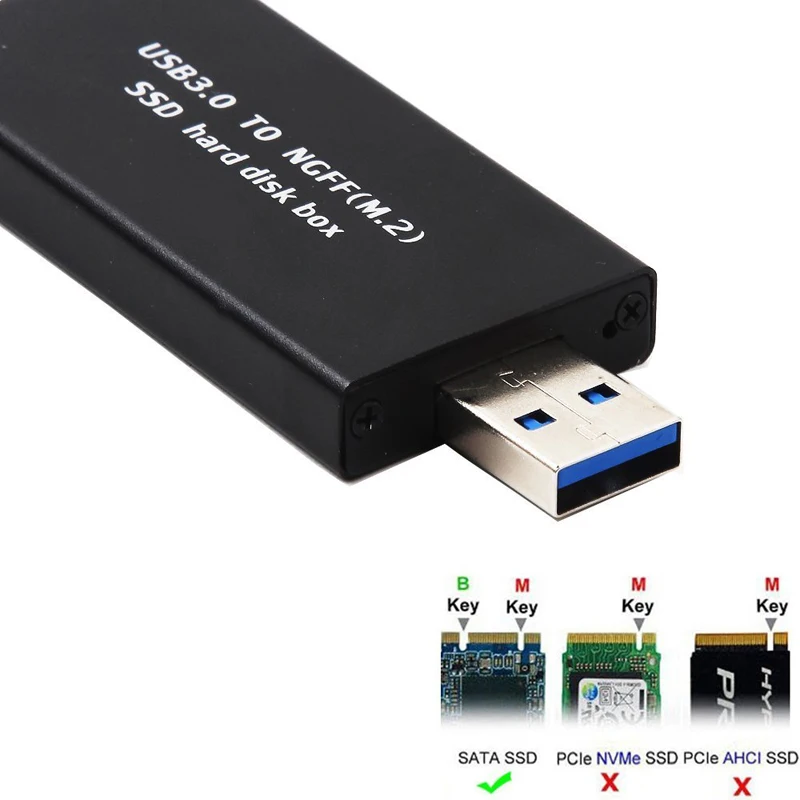 Внешний корпус USB3.0 для M.2 NGFF SSD 22 мм * 30 мм/42 мм/60 мм/80 чехол хранения адаптер