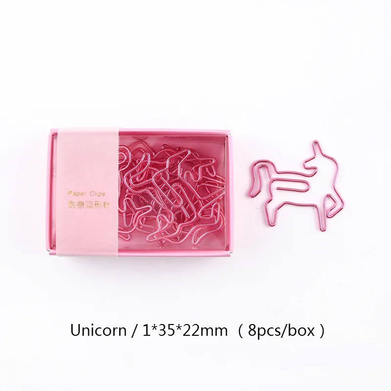 Unicorn YUEGUANGXIA, милый стиль, Сакура, единорог, Маленький принц, роза, лиса, Золотой металлический зажим для бумаги, Закладка, держатель для заметок, закладки, зажимы - Цвет: Unicorn