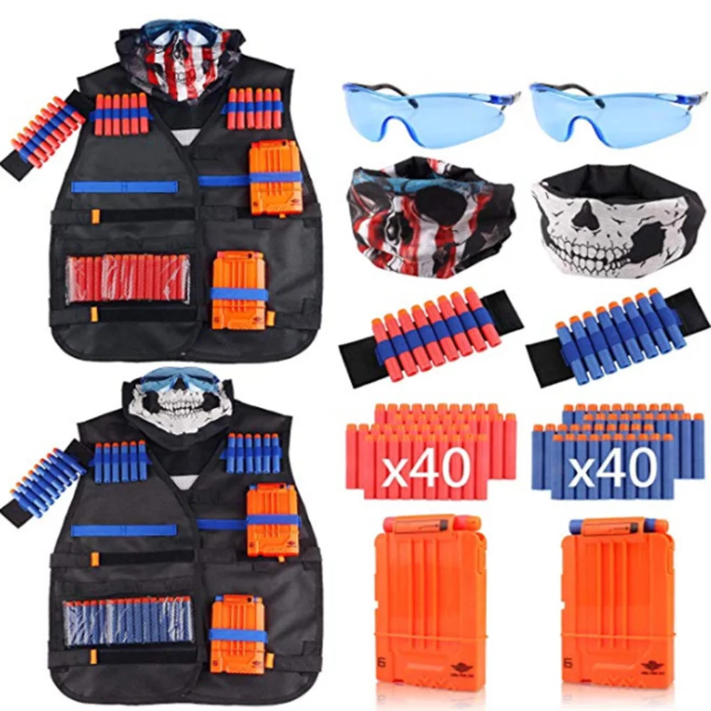 Kit de traje de chaleco para conjunto de balas suaves para juego de Nerf, accesorios para juguetes, ropa de juego|Chalecos para niños| - AliExpress