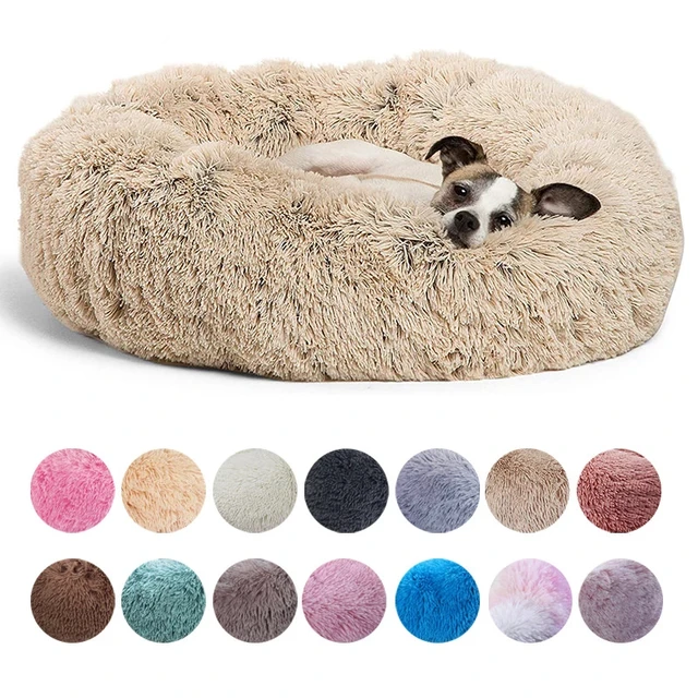 Super Soft Dog Bed Plush Cat Mat Dog Beds For Large Dogs Bed Labradors House Round Cushion 1