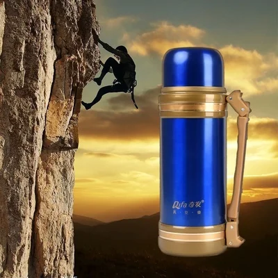 2.2L Gift giving 2л/высокая емкость термос из нержавеющей стали Модный повседневный, уличный, автомобильный Термокружка для воды портативная Вакуумная чашка с изоляцией - Цвет: 2.2L Gift giving