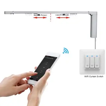 

4 pcs Wifi Smart Roller Shutter Motor Door button Switch intelligent Curtain Switch Wall Panel Timer voice Control Google home