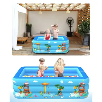 

130/150/180CM Square Inflatable Swimming Pool Thicken Bath Pool Outdoor Play Summer Kids Swimming Pool Piscina Infantil