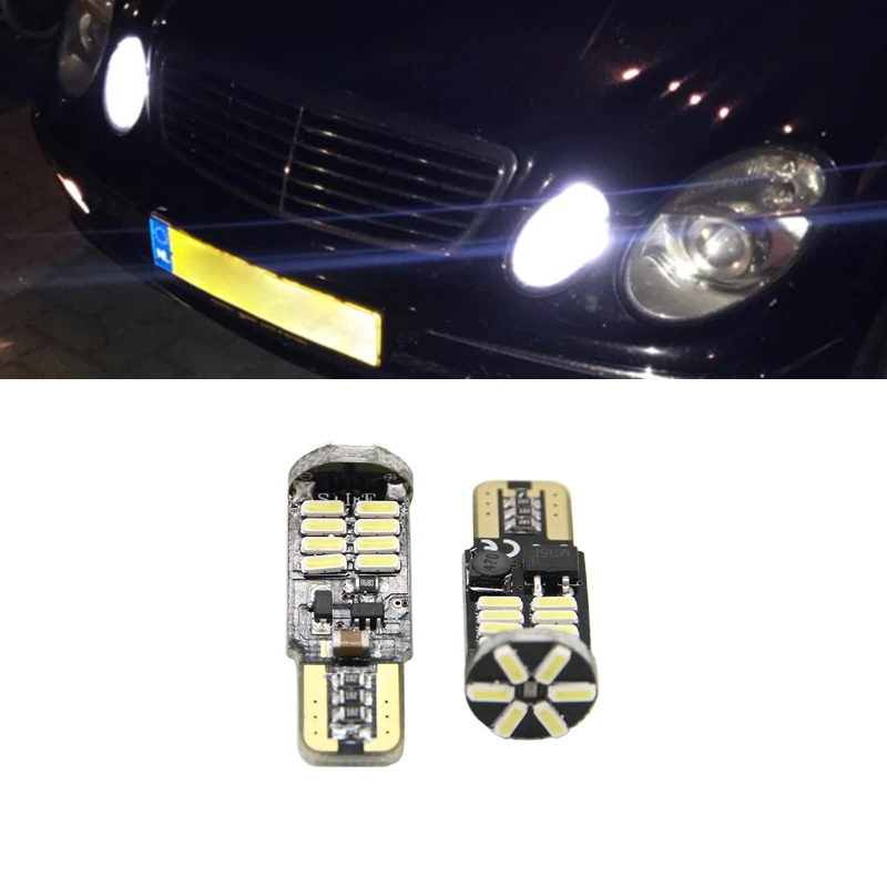 2x T10 194 168 W5w Led Bulb Sidelight No Error For Mercedes Benz W202 W220 W124  W211 W222 X204 W164 W204 W203 W210 Parking Light - Signal Lamp - AliExpress