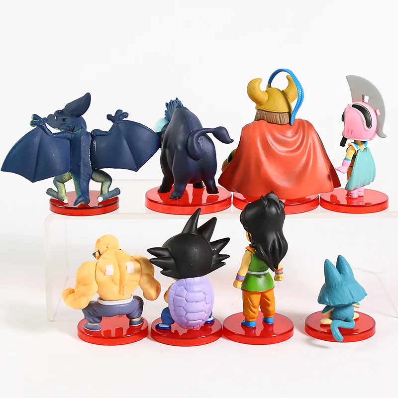 Dragon Ball Z Сон Гоку Чичи Ox-King Каме сеннин Yamcha Pual версии мини ПВХ Фигурки игрушки куклы 8 шт./компл