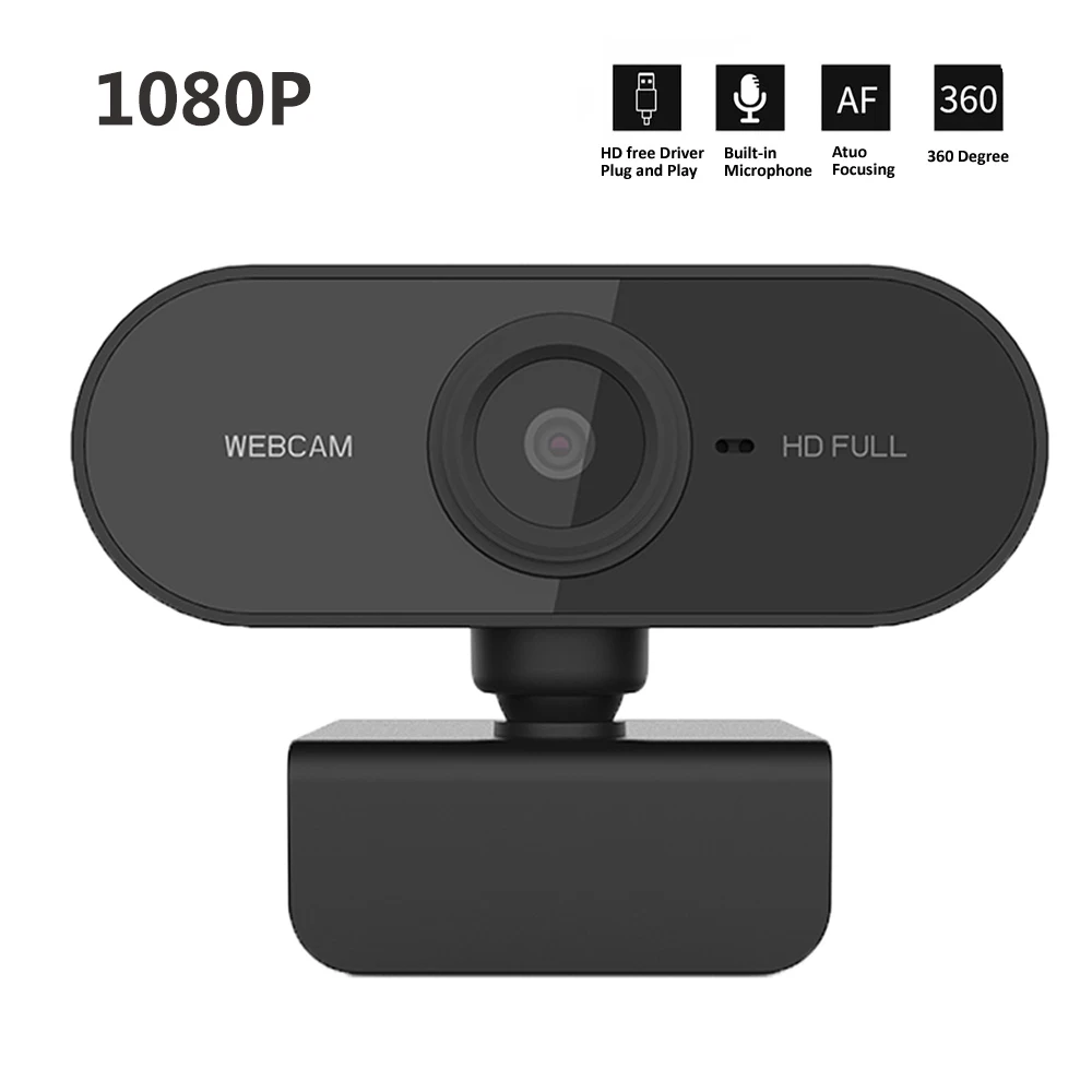 

HD 1080P Webcam Mini Computer PC WebCamera with Microphone Rotatable Cameras for Live Broadcast Video Calling Conference Work