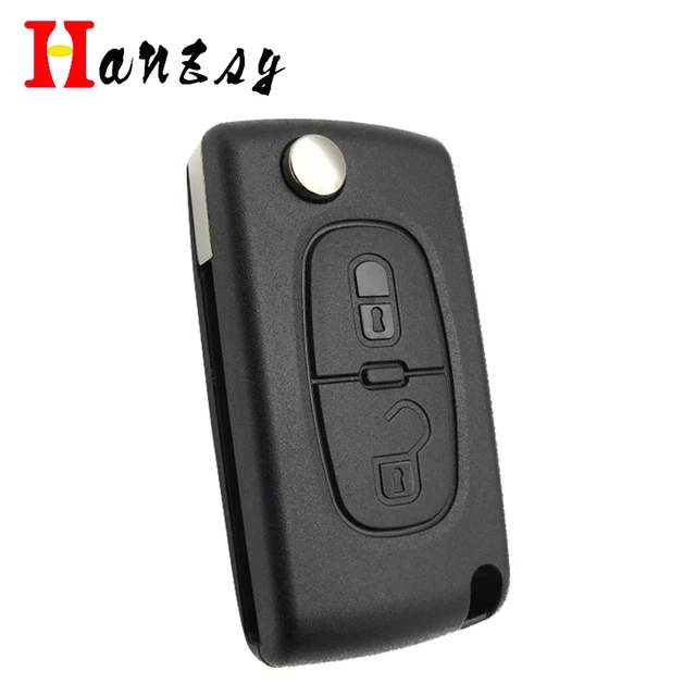 2 Buttons For Peugeot 307 408 308 3008 Fob CE0536 CE0523 Remote Car Key  Replacement Shell Case With VA2 Blade HU83 Blade - AliExpress