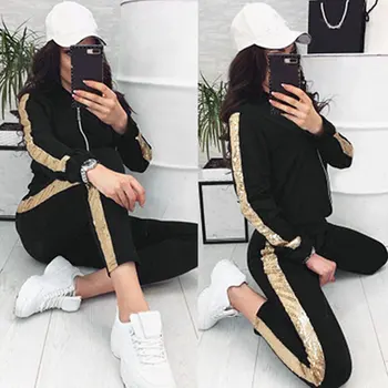 

Women's Hoodies Wear Autumn Winter Sports Suit 2 Piece Women Set Top And Pants Tracksuit For Women Suit Two Piece Set