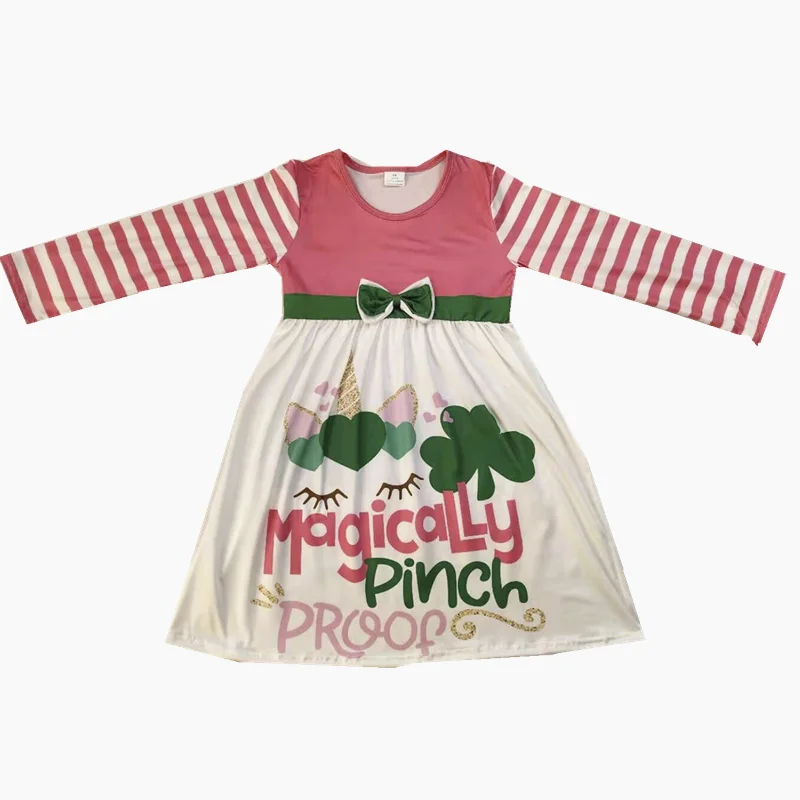 Детская одежда для малышей; платье для девочек на День Святого Патрика