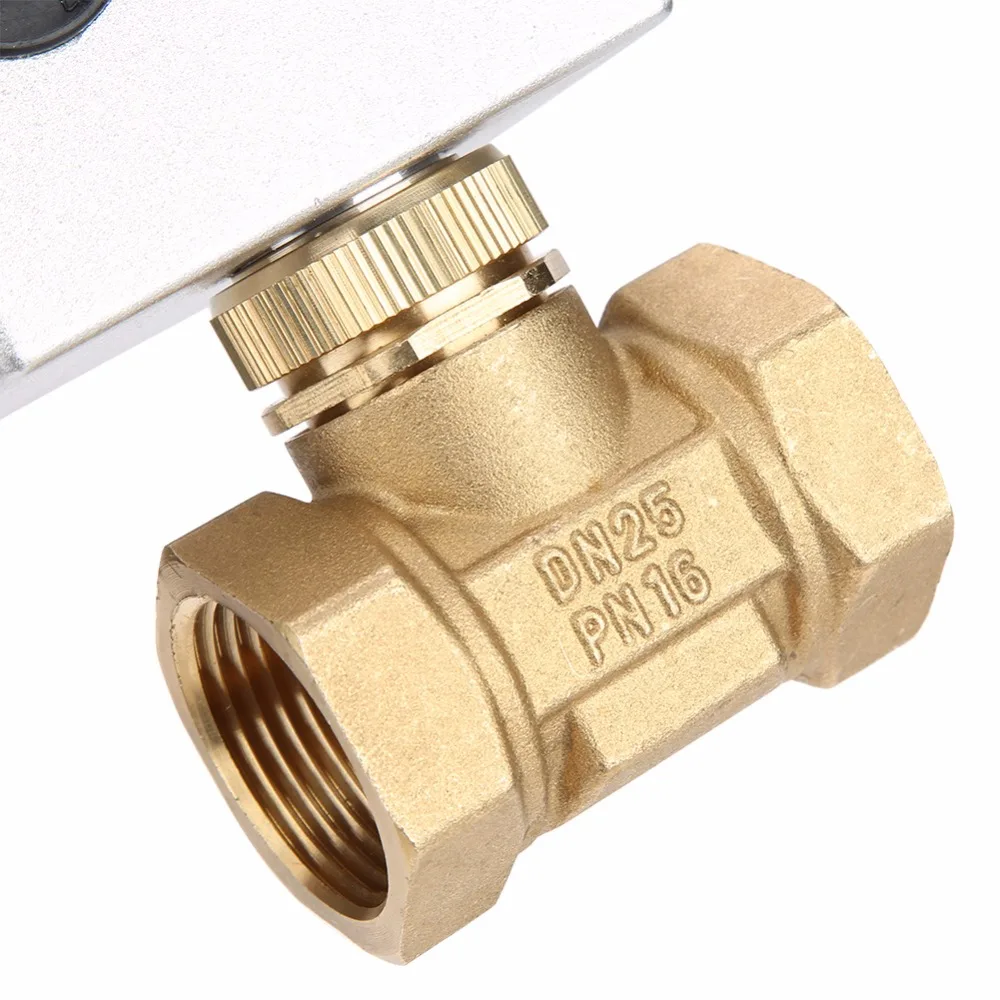 DN15/DN20/DN25 Brass 2 Way Motorized Ball Electrical Valve for ir Conditioner C220V