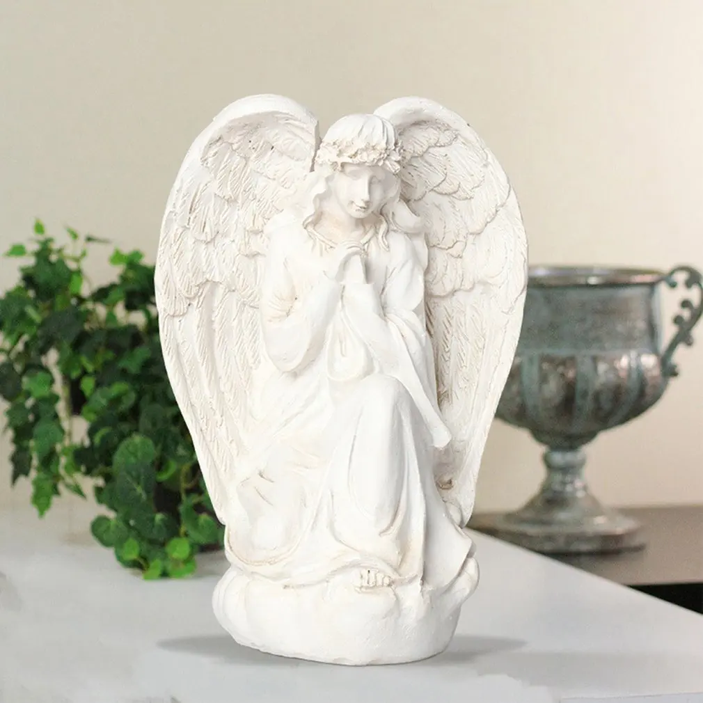 Solar Ground Light / Angel Pattern Outdoor Waterproof Garden Landscape Decoration Resin Floor Lamp Light Control