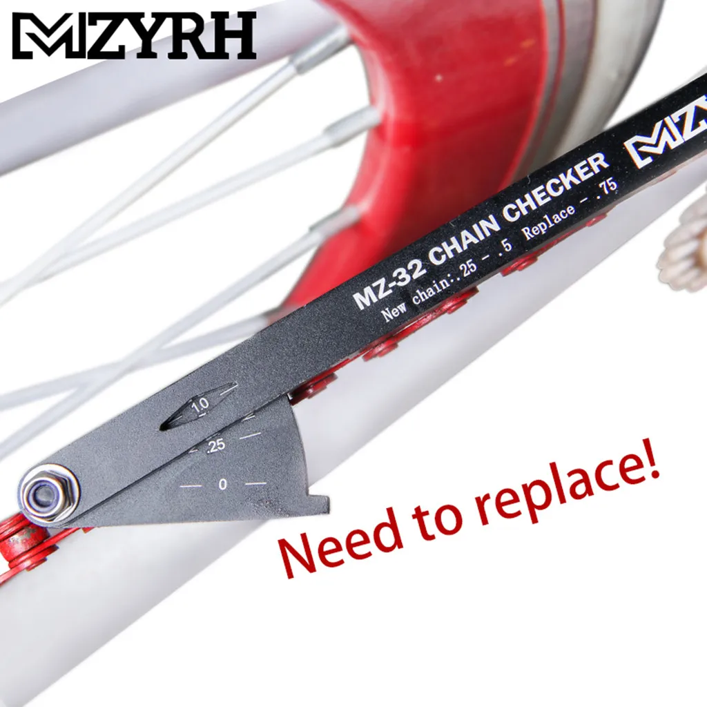 Bicycle Bike Chain Checker Wear Indicator Measure Tool Gauge Repair Checker Outdoor Cycling