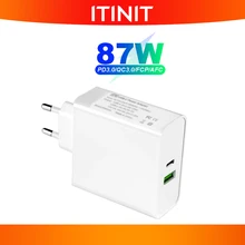 ITINIT C6 87W 65W USB C PD şarj adaptörü Wacom MobileStudio Pro 65W MacBook Pro için thinkPad/HP/ASUS/Samsung/Lenovo dizüstü