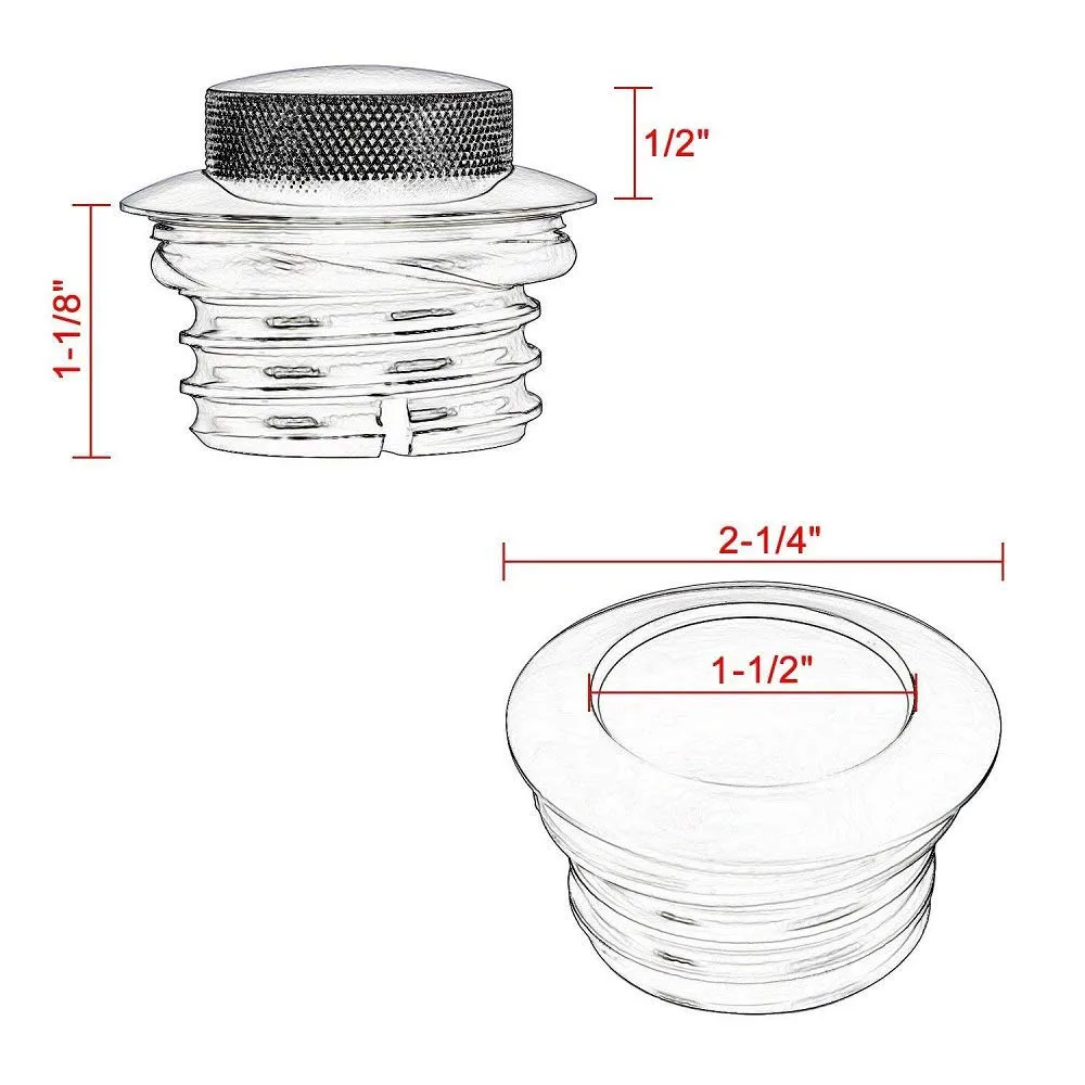 Motorcycle Gas Cap Pop Up Screw-In Flush Mount Fuel Tank Cover For Harley Sportster Dyna Softail Fatboy 1982-