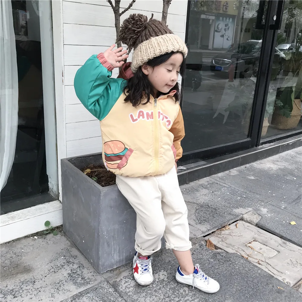 Tonytaobaby/Новинка; зимнее детское Двустороннее хлопковое пальто с капюшоном ярких цветов для мальчиков и девочек; детская зимняя куртка