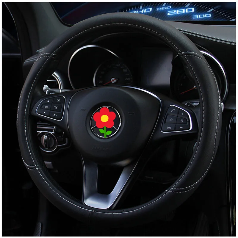 New style leather comfortable non slip four season universal steering wheel cover for Jeep
