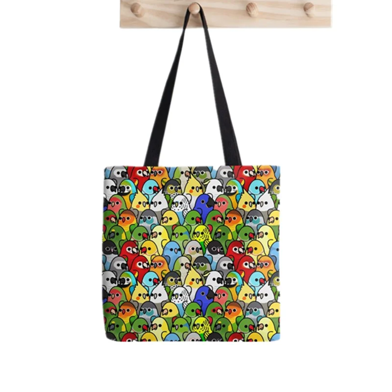 Shopper time storm rainbow version Printed Tote Bag women Harajuku shopper handbag girl Shoulder shopping bag Lady Canvas Bag
